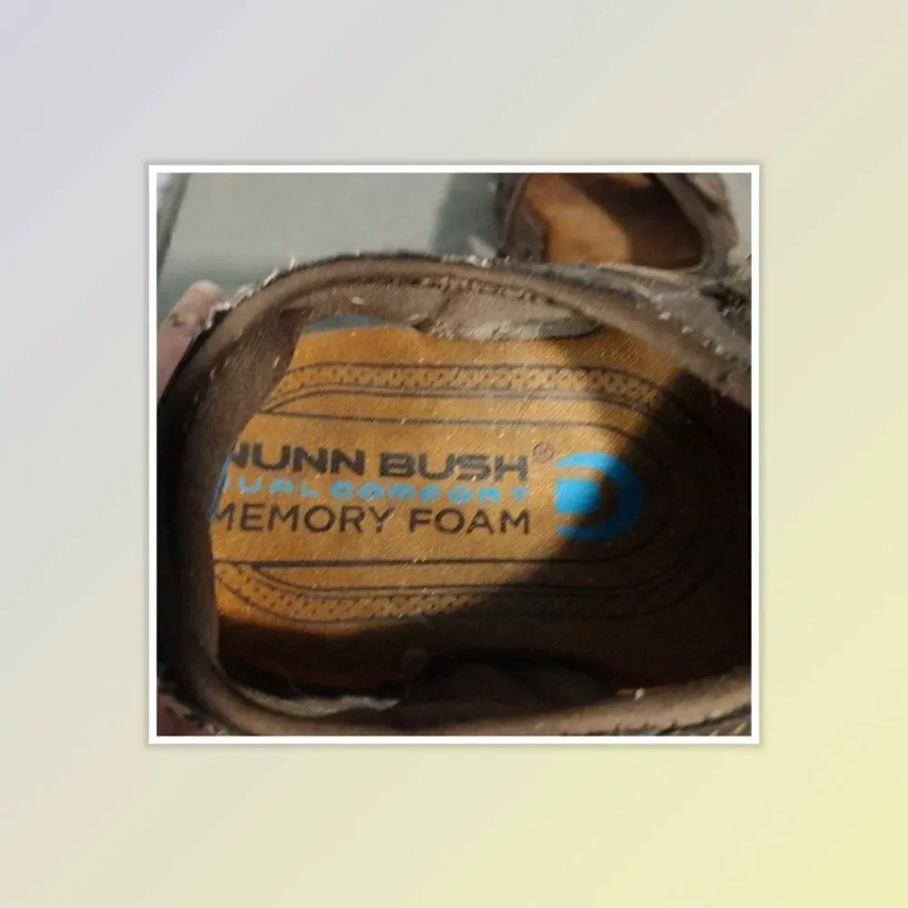 Nunn Bush Sandals Dual Comfort Brown Adjustable Upper Straps Size 10M